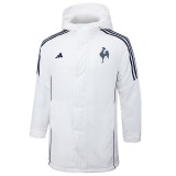 24-25 Atletico Mineiro White Hooded Windbreaker Fabric Cotton Coat #G216