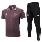 25-26 Man Utd Grey purple Polo Tracksuit #C2537