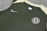 25-26 CHE Army green Tank top and shorts suit