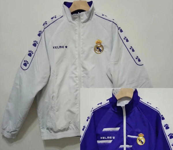 24-25 RMA White & Blue Double Sided Windbreaker (双面刺绣)(双面风衣)