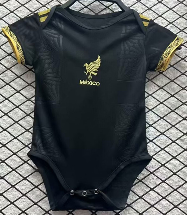 25-26 Mexico Gold Cup Black Baby Infant Crawl Suit