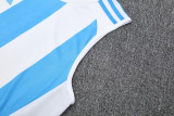 2025 AD White blue Tank top and shorts suit