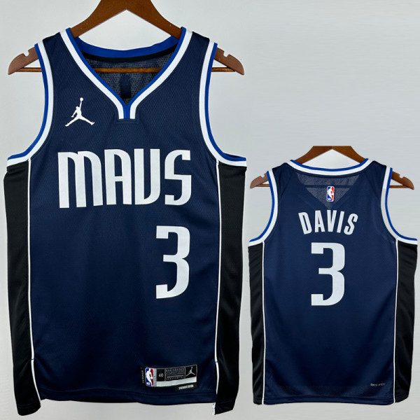 22-23 Dallas Mavericks DAVIS #3 Royal Blue Top Quality Hot Pressing NBA Jersey (Trapeze Edition)飞人版