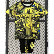 24-25 Brazil Yellow Special Edition Kids Soccer Jersey (耶稣黄色)