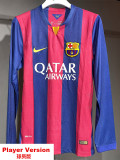 2014-2015 BAR Home Player Version 长袖球员 Long Sleeve Retro Soccer Jersey