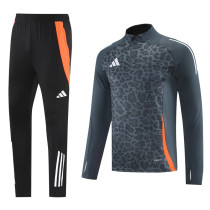 2025 AD Dark gray Half Pull Tracksuit #AB08 (半拉链)