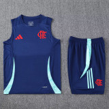 24-25 Flamengo Royal blue Tank top and shorts suit