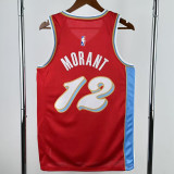 24-25 Grizzlies MORANT #12 Red City Edition Top Quality Hot Pressing NBA Jersey