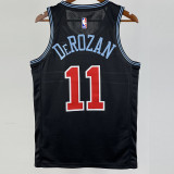 2019 BULLS DEROZAN #11 Black City Edition Top Quality Hot Pressing NBA Retro Jersey