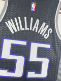 22-23 Kings WILLIAMS #55 Black Top Quality Hot Pressing NBA Jersey (Trapeze Edition)飞人版