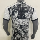 23-24 Japan Anime Edition Black White Fans Training Shirts (白ad足球小将)