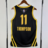 23-24 WARRIORS THOMPSON #11 Black City Edition Top Quality Hot Pressing NBA Jersey (V领)