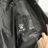 24-25 MF7 KELME Black Hooded Cotton Coat #棉衣