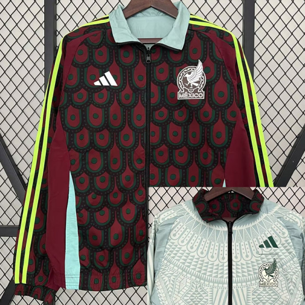 24-25 Mexico Red & Green Double Sided Windbreaker (双面风衣)