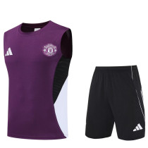 25-26 Man Utd Purple Tank top and shorts suit