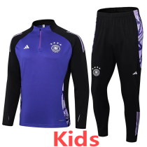 24-25 Germany Purple Kids Half Pull Tracksuit (童装)(半拉链)