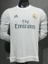 2015-2016 RMA Home Player Version 长袖球员 Long Sleeve Retro Soccer Jersey