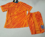 24-25 England Orange GoalKeeper Kids Soccer Jersey