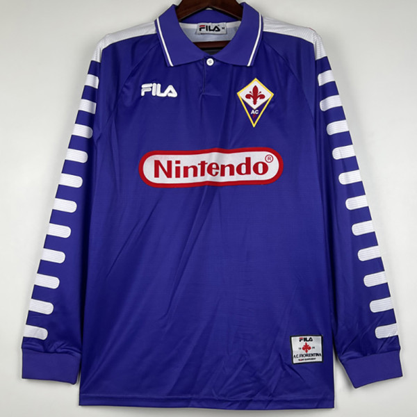 1998-1999 Fiorentina Home Retro Long Sleeve Soccer Jersey (长袖)