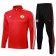 25-26 Man Utd Red Half Pull Tracksuit #B2511(半拉链)