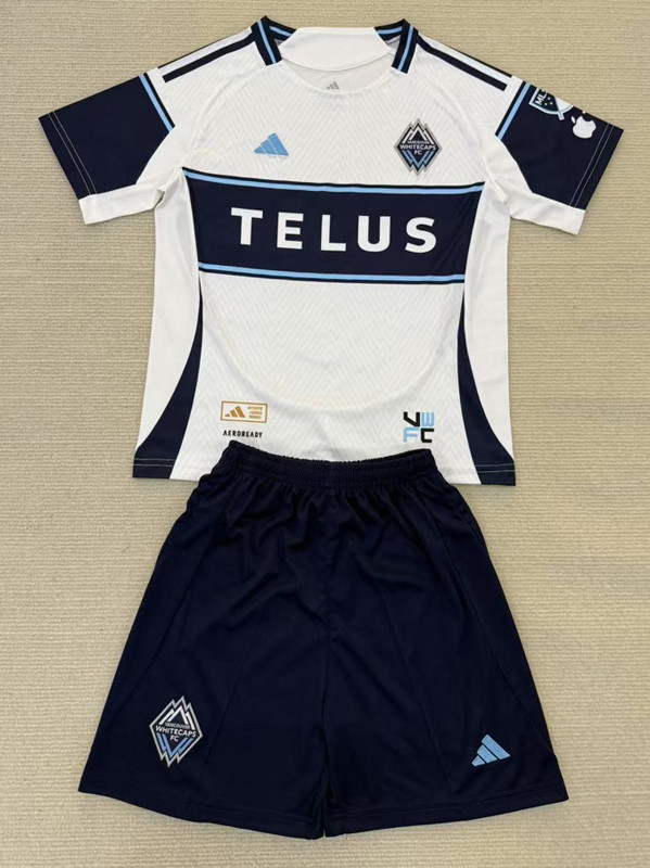 25-26 Vancouver Whitecaps Home Kids Soccer Jersey (带章)