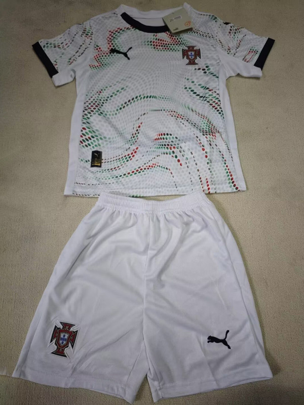 25-26 Portugal Away Kids Soccer Jersey #PM