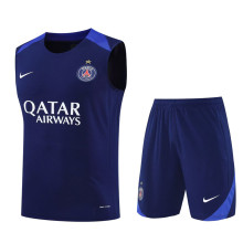 25-26 PSG Royal blue Tank top and shorts suit