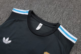 25-26 Argentina Dark gray Tank top and shorts suit #D2584