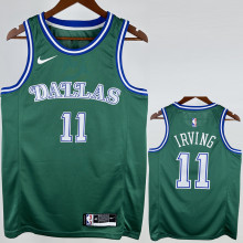 Dallas Mavericks IRVING #11 Green Retro Top Quality Hot Pressing NBA Jersey