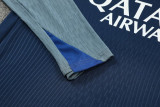 25-26 PSG Royal blue Half Pull Tracksuit (半拉链)