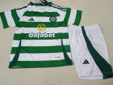 24-25 Celtic Home Kids Soccer Jersey *带广告