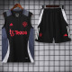 24-25 Man Utd Black Tank top and shorts suit