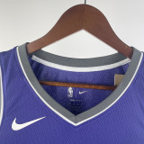 23-24 KINGS FOX #5 Purple Away Top Quality Hot Pressing NBA Jersey(V领）