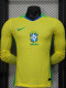 25-26 Brazil Home Long Sleeve Player Version Soccer Jersey (长袖球员)(带星)