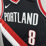 22-23 Trail Blazers AVDIJA #8 Black Top Quality Hot Pressing NBA Jersey