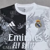 25-26 RMA White Black Special Edition Fans Training Shirts (龙纹)