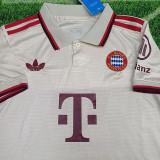 24-25 Bayern Third Kids Soccer Jersey (带袖广告)