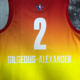 2023 ALL STAR GILGEOUS-ALEXANDER #2 Yellow Top Quality Hot Pressing NBA Jersey (全明星)