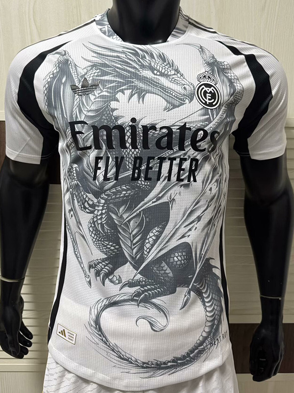 25-26 RMA White Special Edition Player Version Soccer Jersey (三叶草龙)