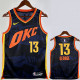 23-24 OKC Thunder GEORGE #13 Dark Blue City Edition Top Quality Hot Pressing NBA Jersey