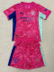 25-26 Man City Pink Goalkeeper Kids Soccer Jersey