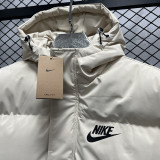 24-25 MF3 NK White Hooded Cotton Coat #棉衣