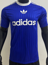 2025 AD Casual Blue Player Version Training shirts (三叶草)