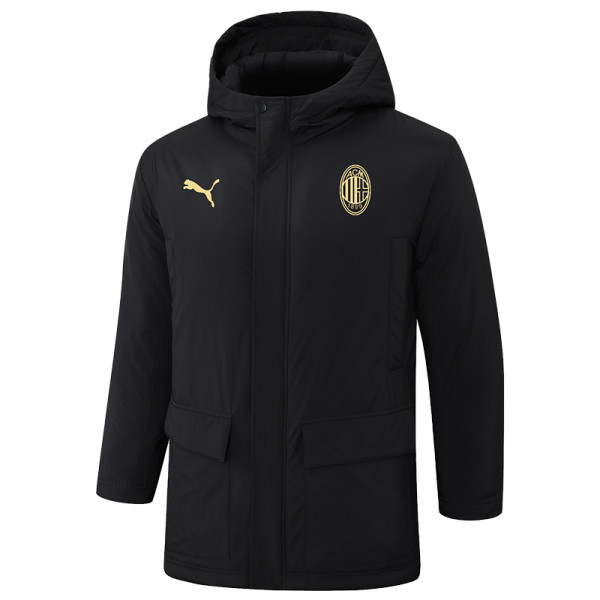 24-25 ACM Black Hooded Windbreaker Fabric Cotton Coat #G253(黄标)