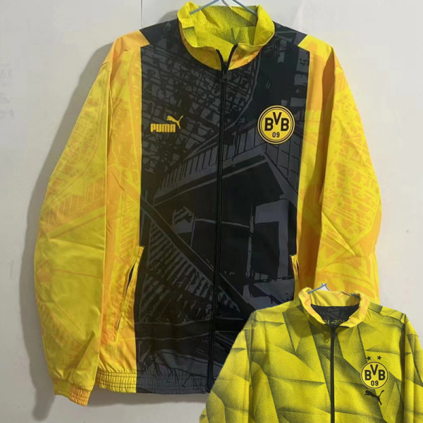 23-24 Dortmund black & Yellow Double Sided Windbreaker (双面风衣)