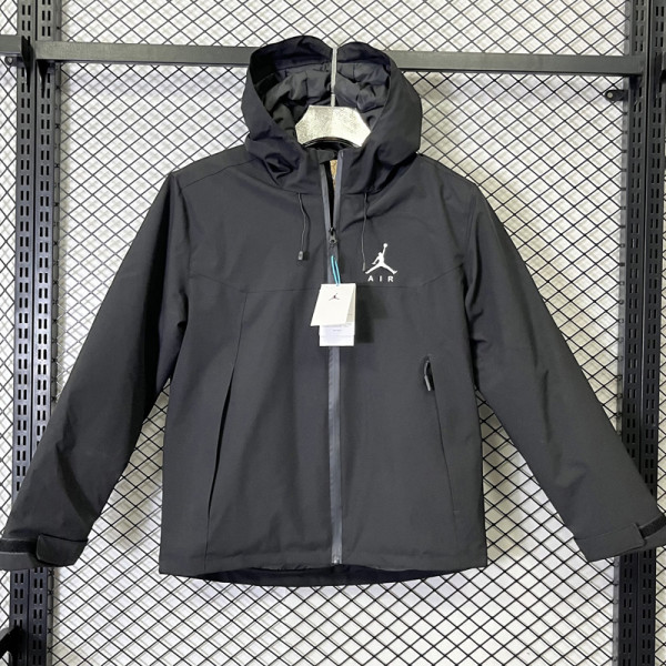 2024 Jordan Cotton Thickened warm Black Outdoor Jackets #A800加棉冲锋衣
