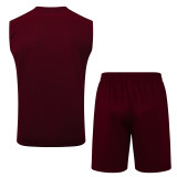 25-26 Ajax Jujube red Tank top and shorts suit #D2531