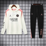 24-25 PSG White Hoodie Tracksuit (卫衣套装)