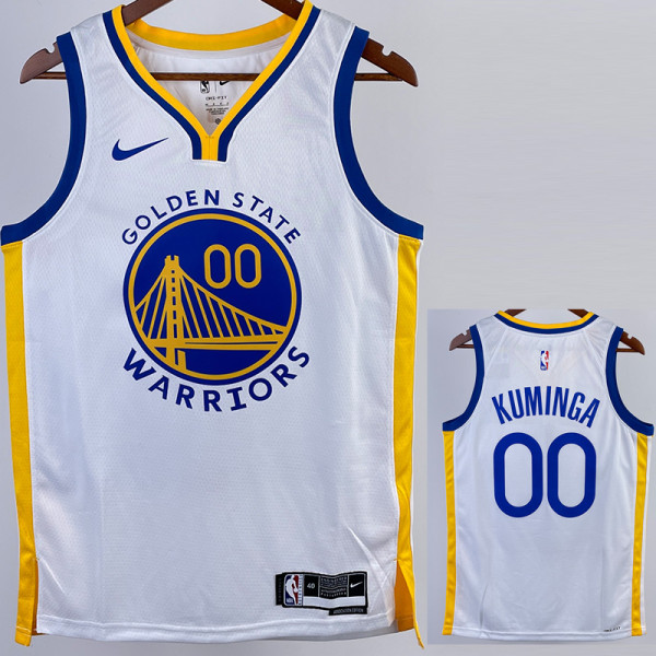 22-23 WARRIORS KUMINGA #00 White Top Quality Hot Pressing NBA Jersey (V领)