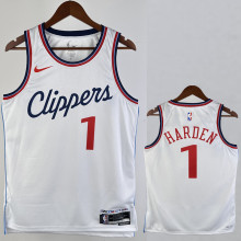 24-25 Clippers HARDEN #1 White City Edition Home Top Quality Hot Pressing NBA Jersey